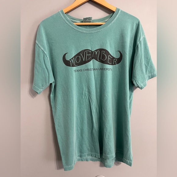 Movember TCU Men's T-Shirt - Green - Picture 1 of 3